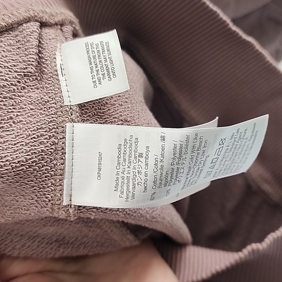 Nwt Madewell Terry Raglan Hoodie In Mauve Size xs - Picture 6 of 7